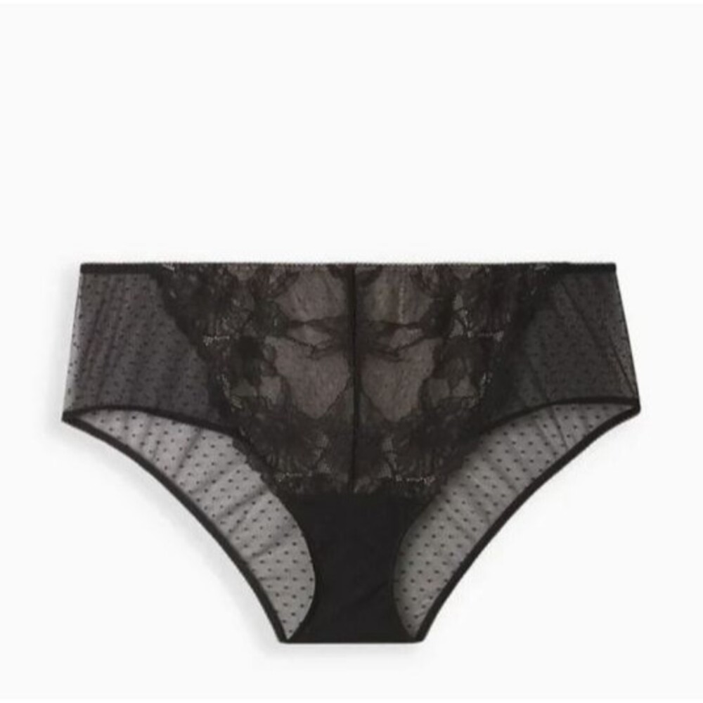 Torrid Black Stretch Lace Keyhole Back Hipster Panties Plus Size 4X 26